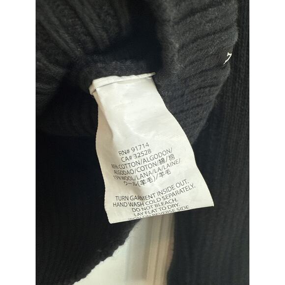 Armani Exchange Size Med. Black knitted Sweater with Side zipper on Collar - Picture 4 of 7